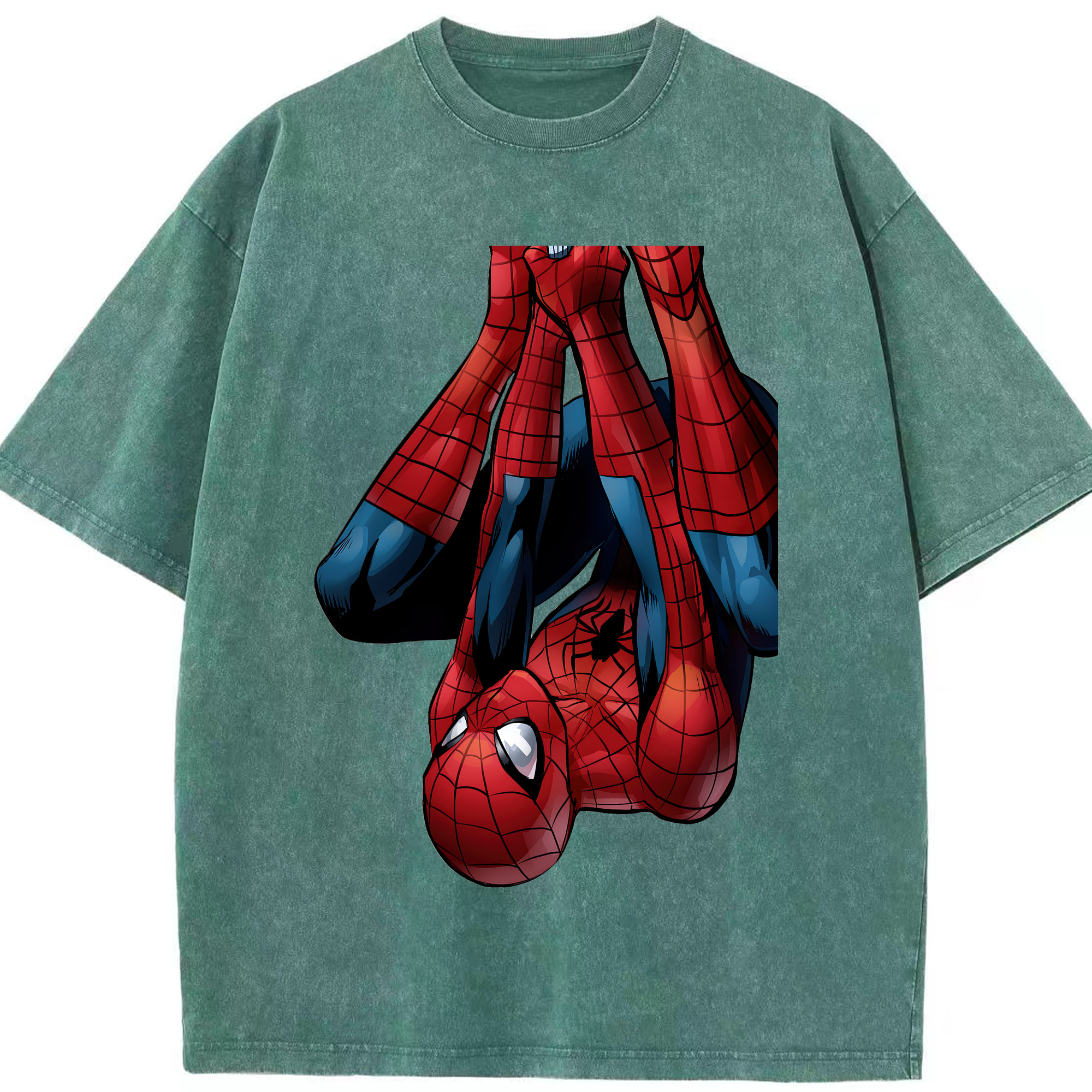 （画像用） Spider Man スパイダーマン 綿100% ヴィンテージ風 半袖Tシャツ（フロントプリント）